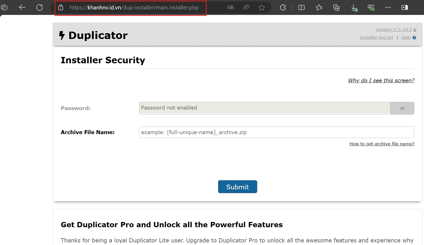 hướng dẫn sử dụng plugin duplicator để chuyển host cho wordpress 11