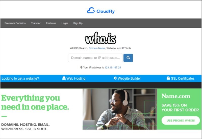 check domain ip