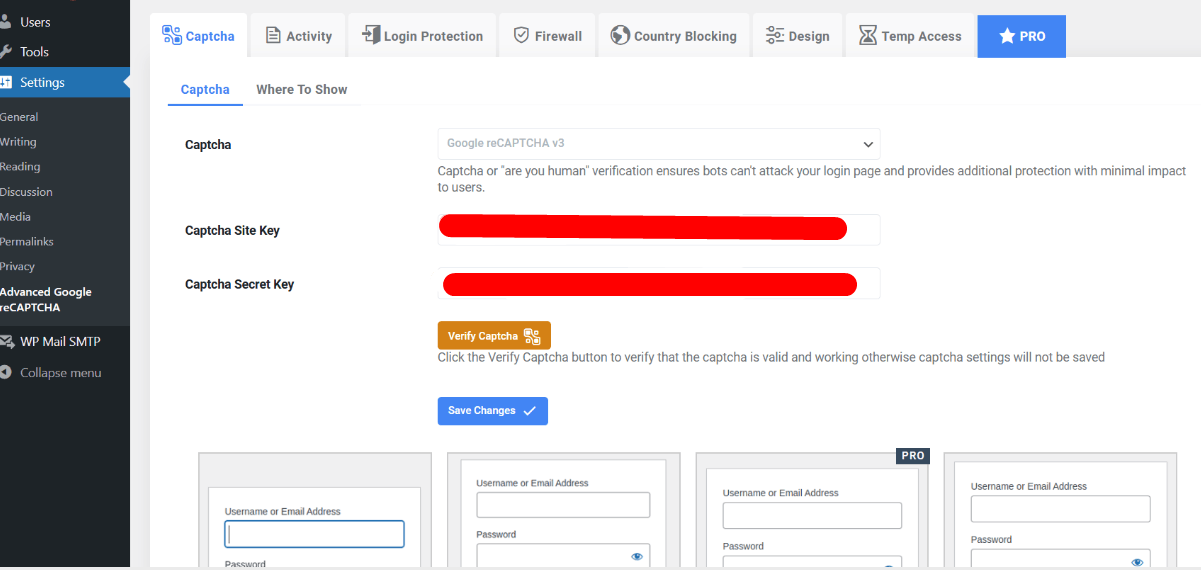 hướng dẫn cài đặt captcha cho website wordpress 13