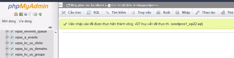 hướng dẫn chuyển dữ liệu wordpress về aapanel 6