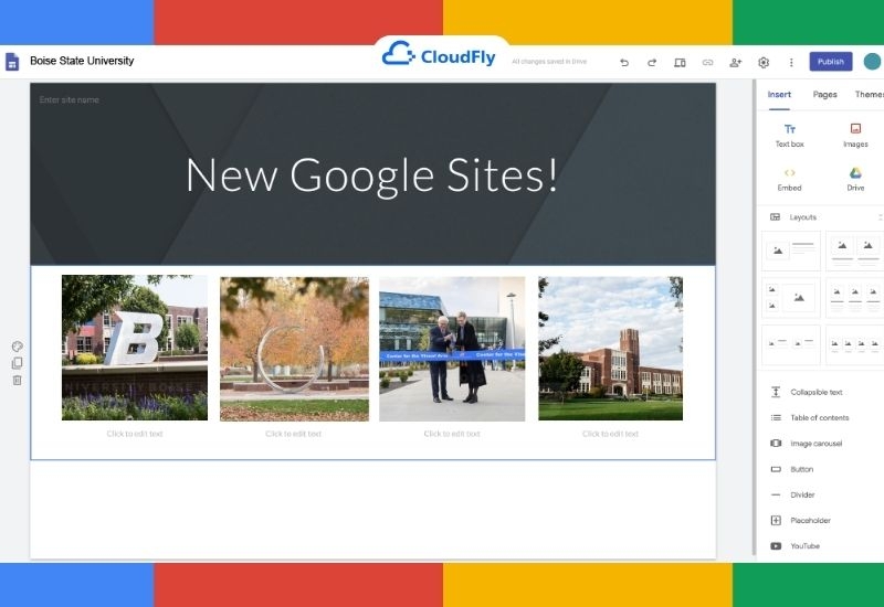 thiết kế web bằng tên miền và hosting free trên google sites