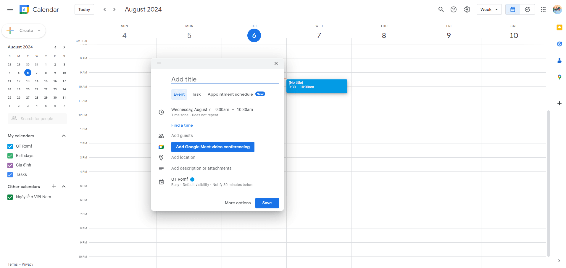 GOOGLE CALENDAR