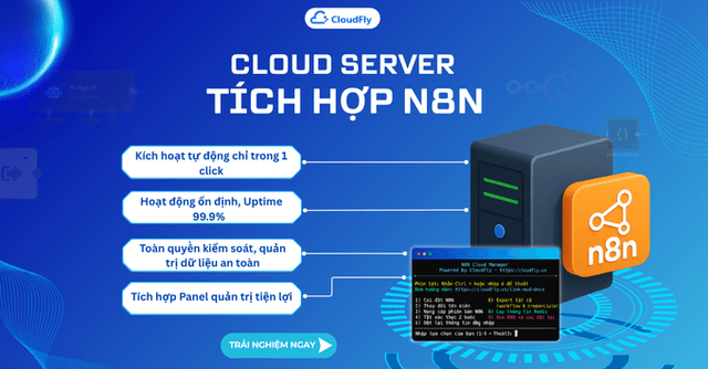 Cloud Server Tích Hợp n8n - Giải Pháp Tự Động Hoá Tối Ưu Cho Cá Nhân Và Doanh Nghiệp