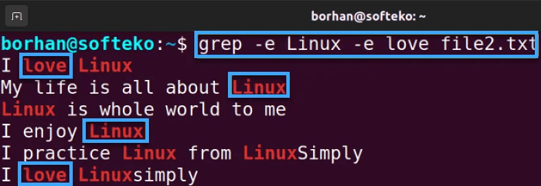 các cách sử dụng lệnh grep 12