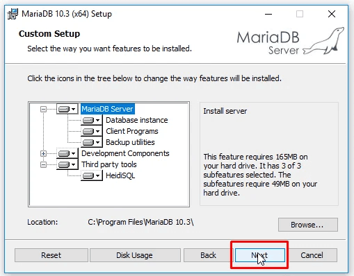 cách cài đặt mariadb trên windows 4