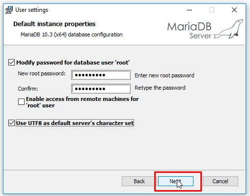 cách cài đặt mariadb trên windows 5