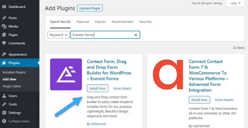 cách cài đặt plugin cho website wordpress 2