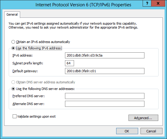 cách cấu hình ipv6 trên windows