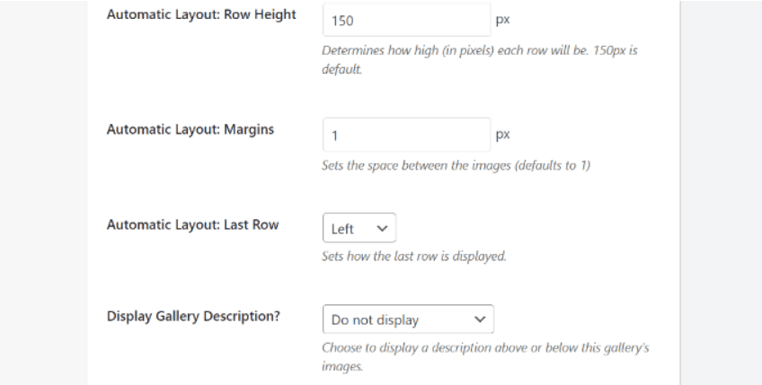 cách chỉnh sửa cài đặt image gallery trong envira gallery 3