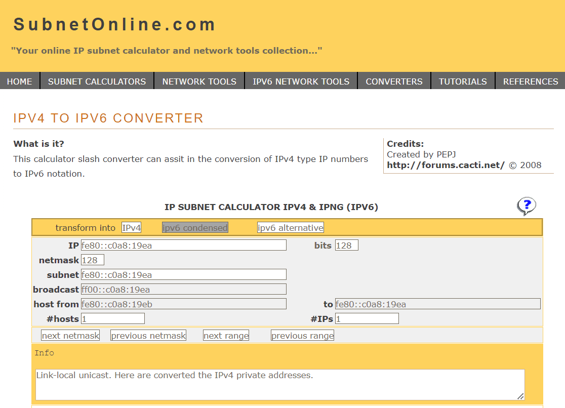 cách chuyển địa chỉ ipv4 sang ipv6