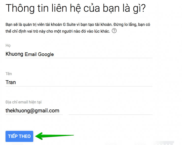 cách đăng ký email doanh nghiệp miễn phí với gsuite