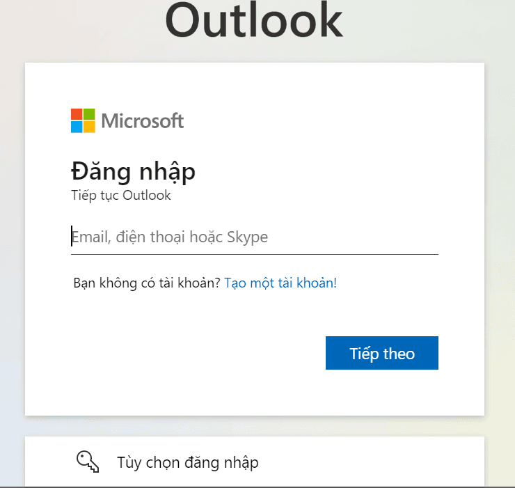 cách đăng nhập email doanh nghiệp trên outlook trên máy tính