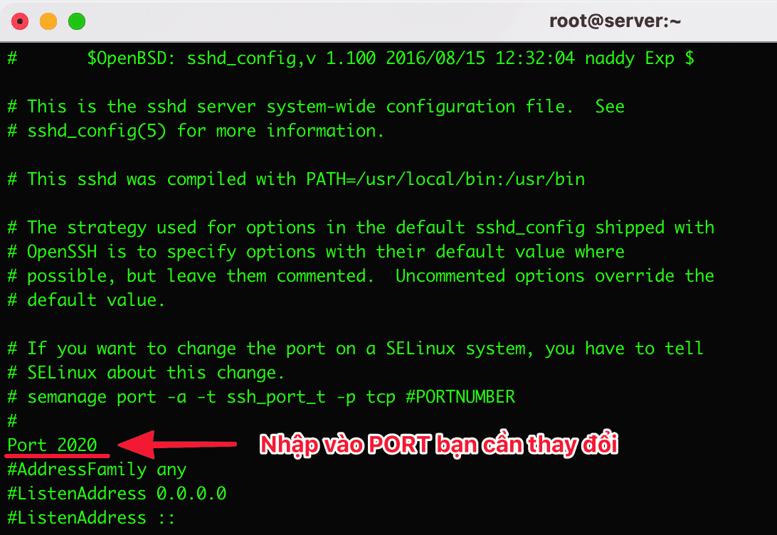 cách đổi port ssh mặc định trên server vps linux 2