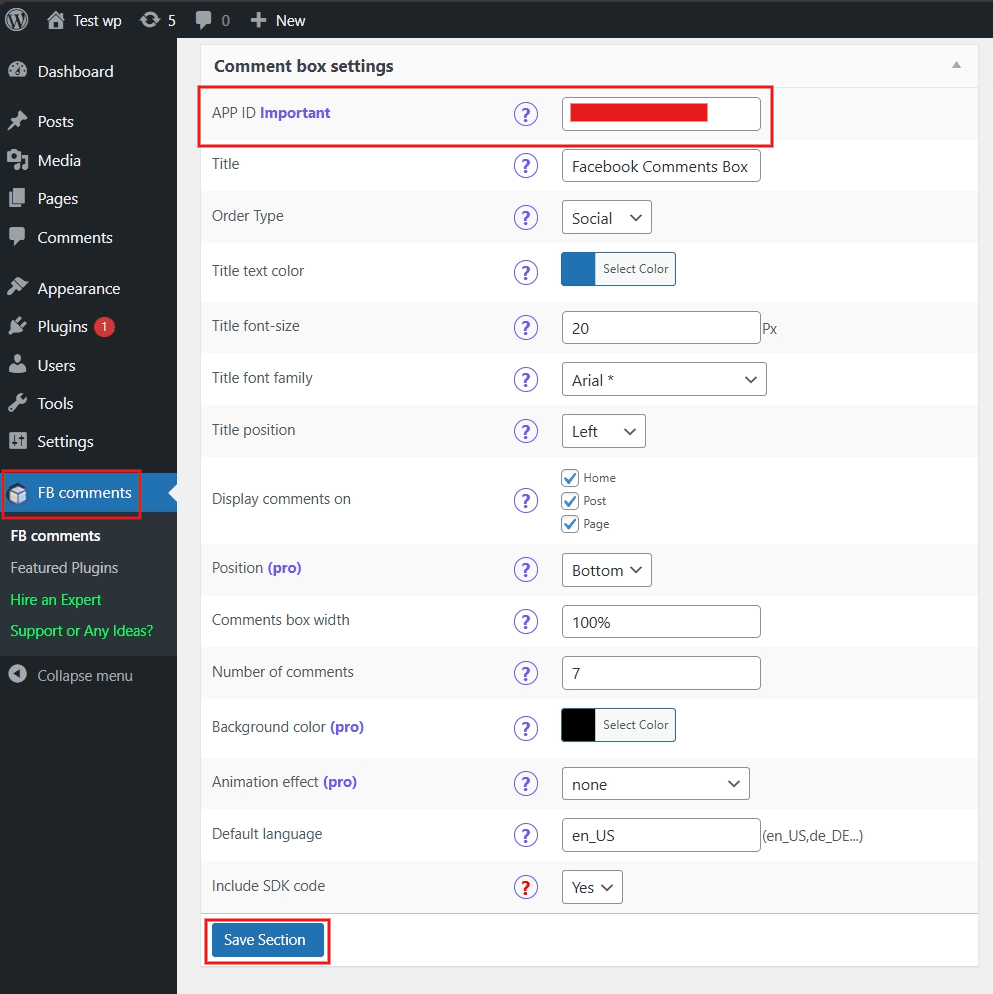 cách thêm bình luận facebook vào website wordpress 11