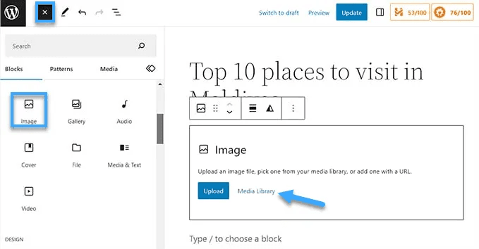 cách thêm hình ảnh vào media library 4