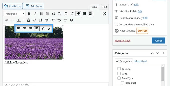 cách thêm hình ảnh vào wordpress bằng classic editor 3