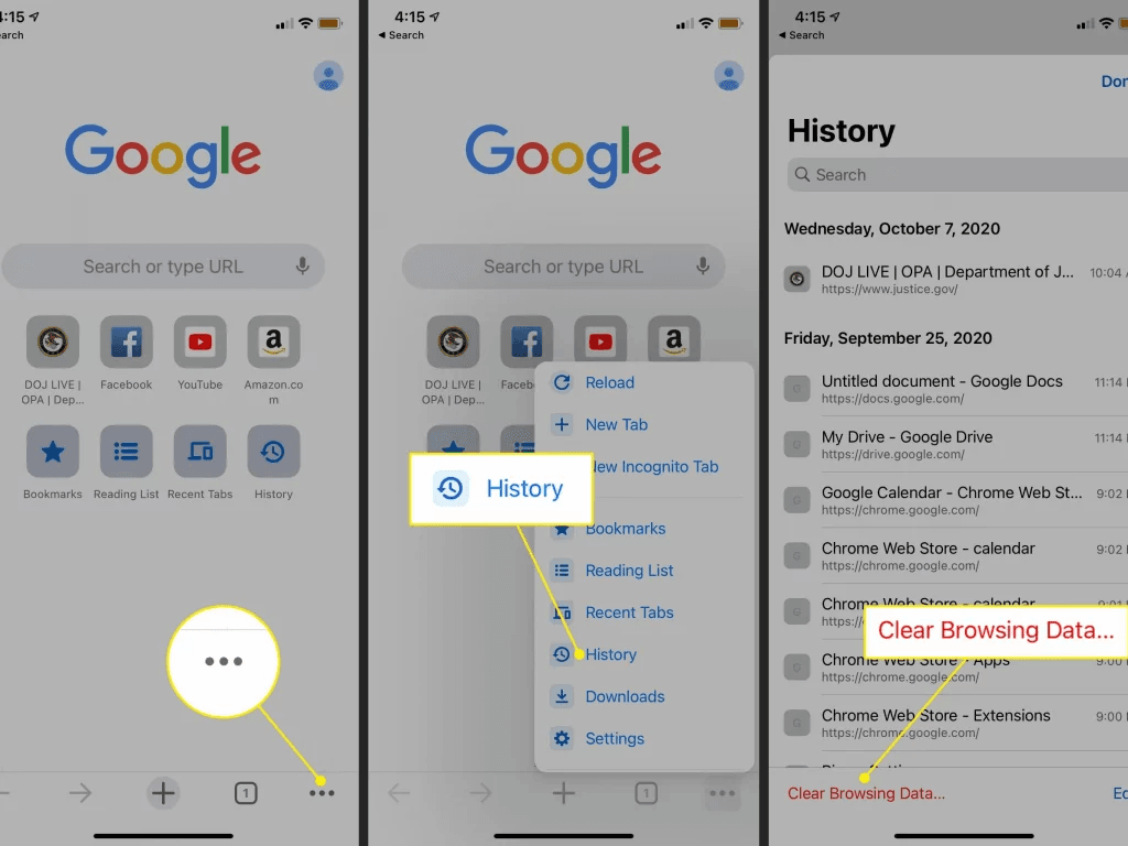 cách xóa bộ nhớ cache trên google chrome điện thoại ios