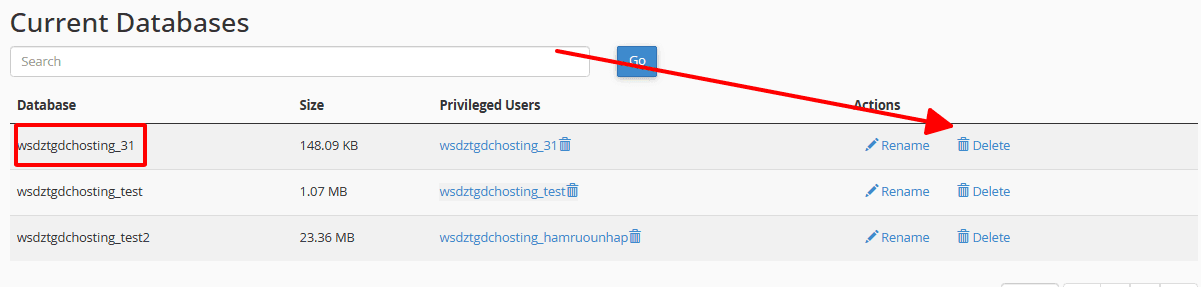 cách xóa trang web trên cpanel 8