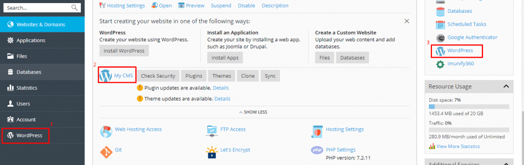 cách xóa trang web trên hosting 1
