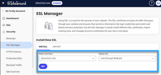 cài đặt ssl let's encrypt miễn phí trên siteground 2