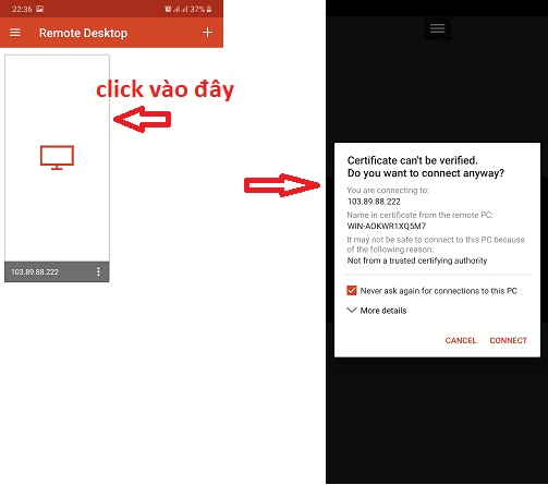 điều khiển vps bằng điện thoại