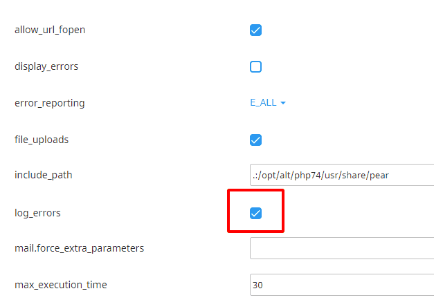 hướng dẫn bật file error log trên cpanel 3