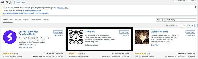 hướng dẫn cách cài đặt blocks editor gutenberg wordpress