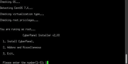 hướng dẫn cách cài đặt cyberpanel 1
