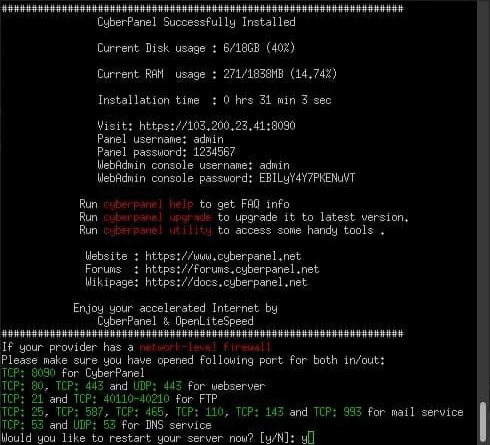 hướng dẫn cách cài đặt cyberpanel 3