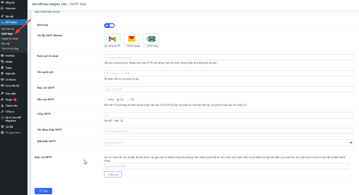 hướng dẫn cách cài smtp gmail miễn phí 5