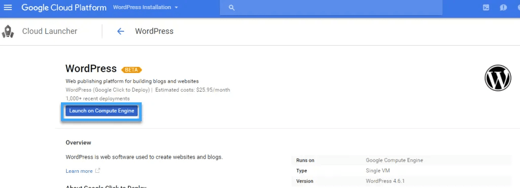 hướng dẫn cách cài wordpress trên google cloud 3