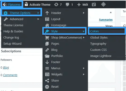 hướng dẫn cách custom theme flatsome wordpress 4