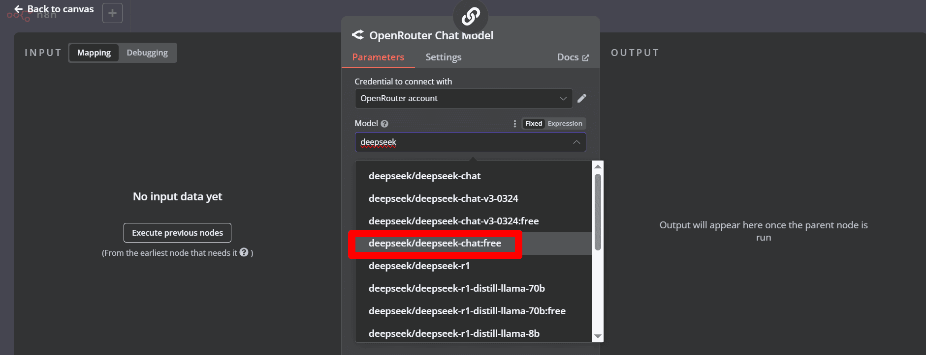 hướng dẫn cách kết nối api deepseek miễn phí với n8n 10