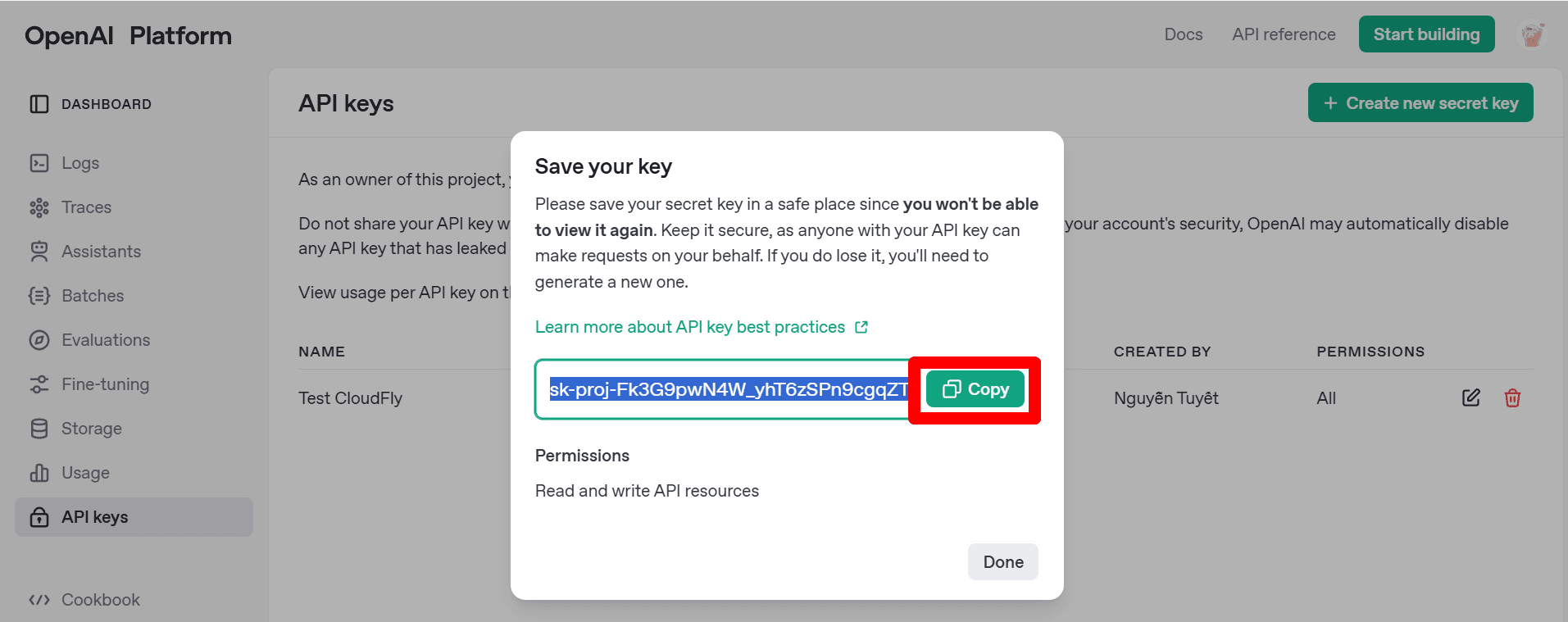 hướng dẫn cách kết nối openai api với n8n chi tiết 4