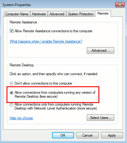 hướng dẫn cách remote desktop trong windows 7 3