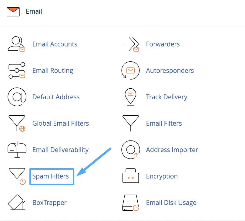 hướng dẫn cách sử dụng spam filters trên cpanel 2