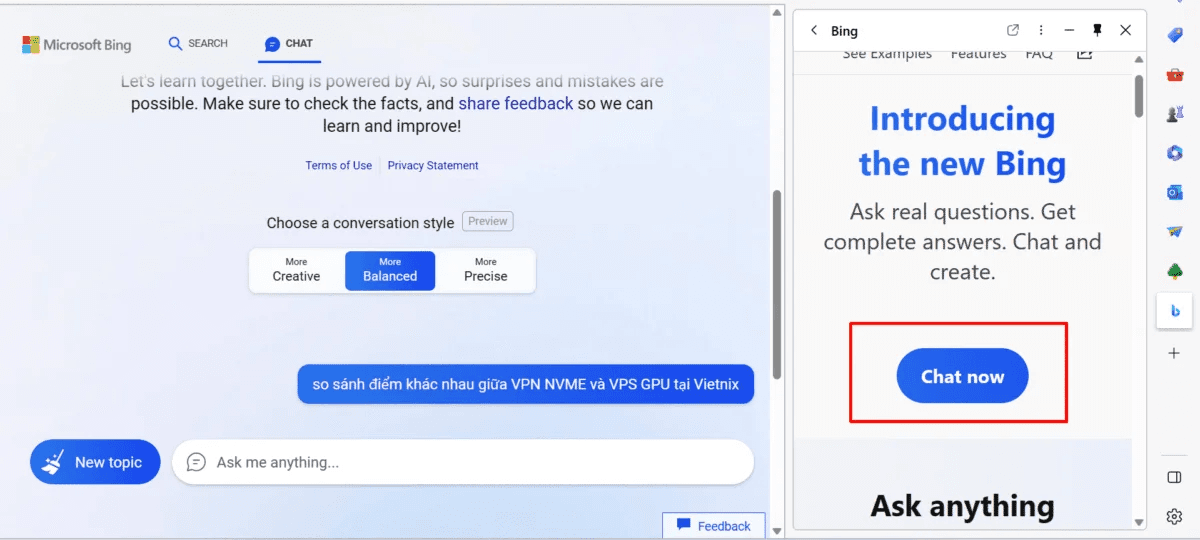 hướng dẫn cách sử dụng tài khoản bing ai trên máy tính 3
