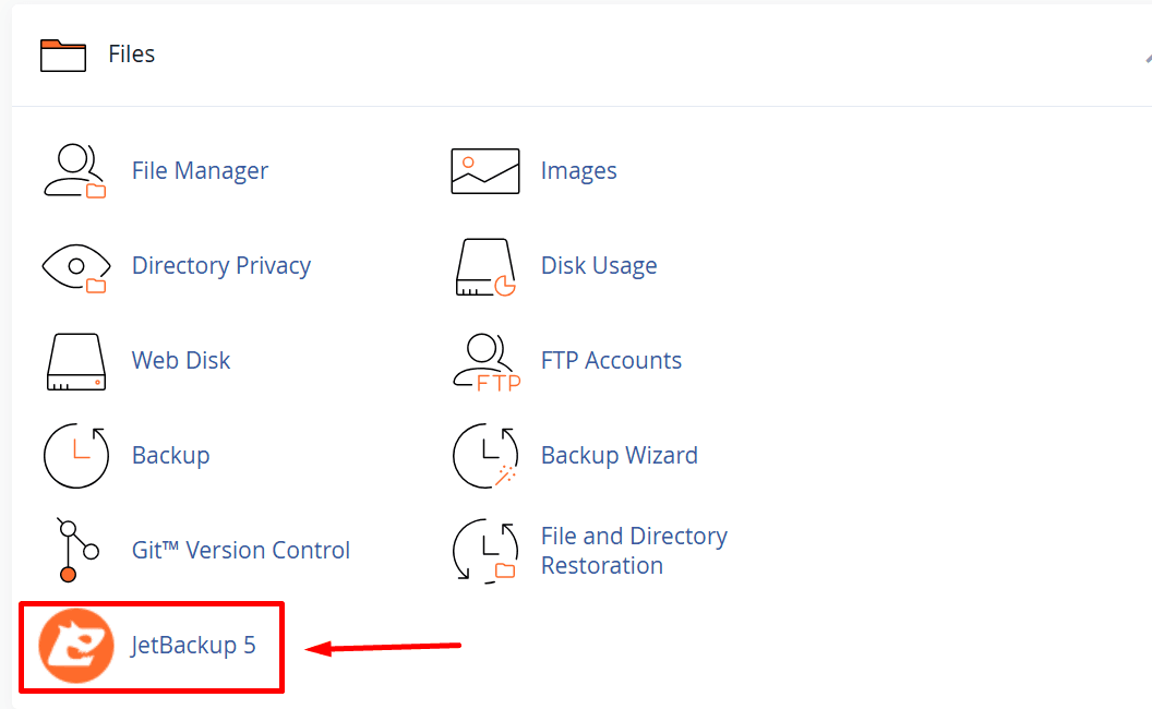 hướng dẫn cách tải backup trên jetbackup 1