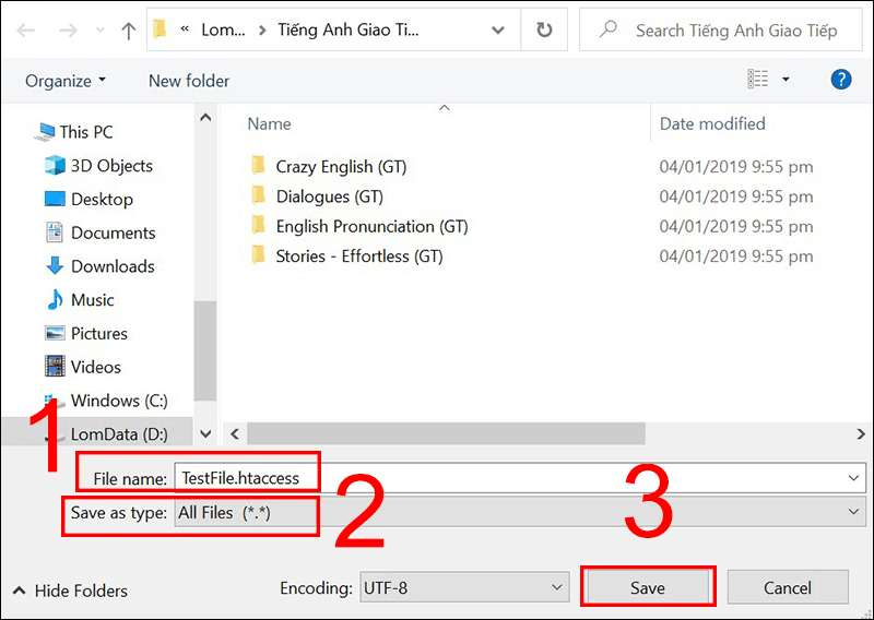 hướng dẫn cách tạo file .htaccess 3