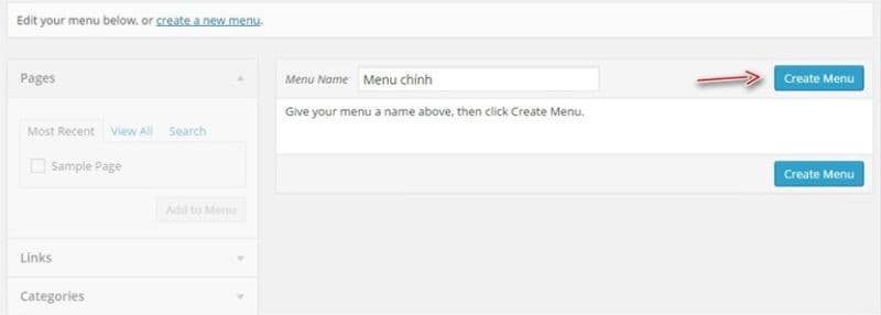 hướng dẫn cách tạo menu wordpress chi tiết 2