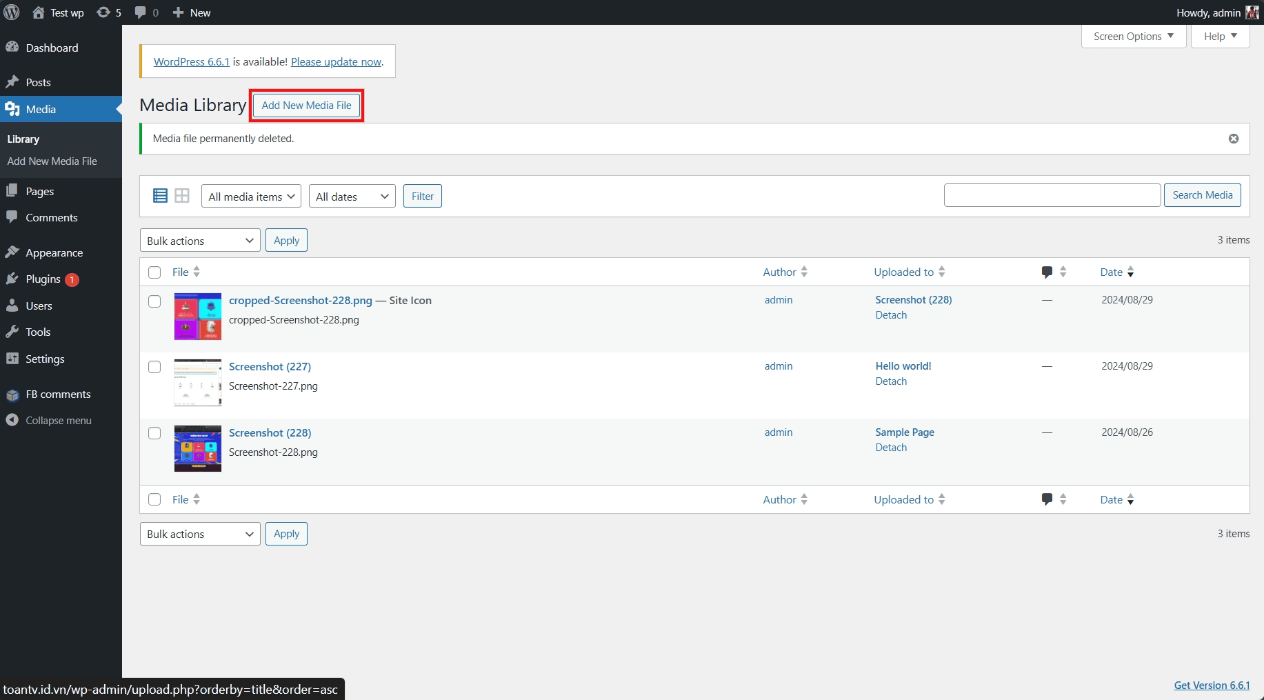 hướng dẫn cách thiết lập media trong wordpress 2
