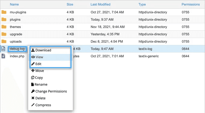 hướng dẫn cách tìm và truy cập wordpress error logs 2