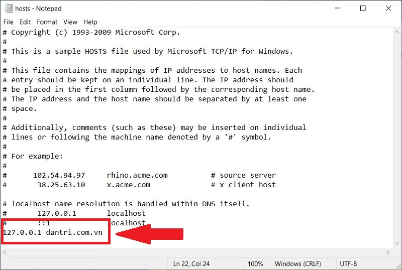 hướng dẫn cách xóa chặn web bằng file host 1