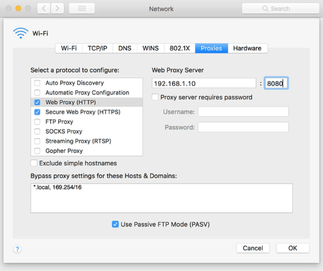 hướng dẫn cài đặt proxy server trên máy mac