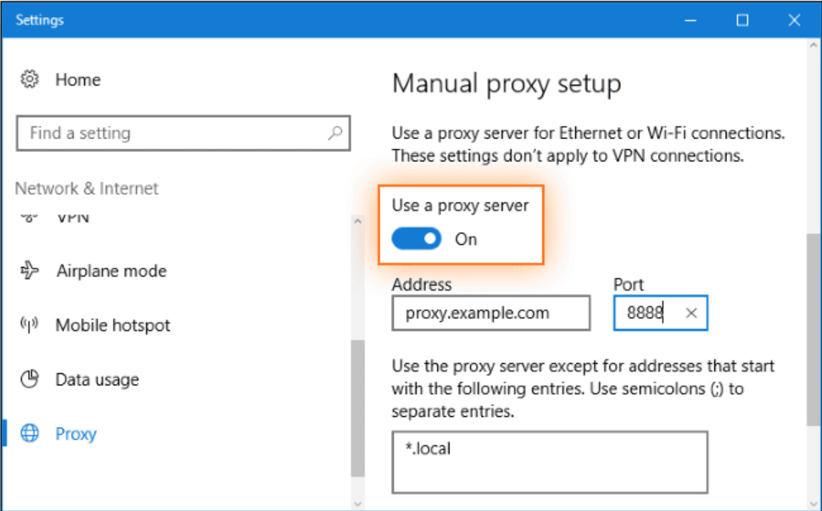 hướng dẫn cài đặt proxy server trên windows