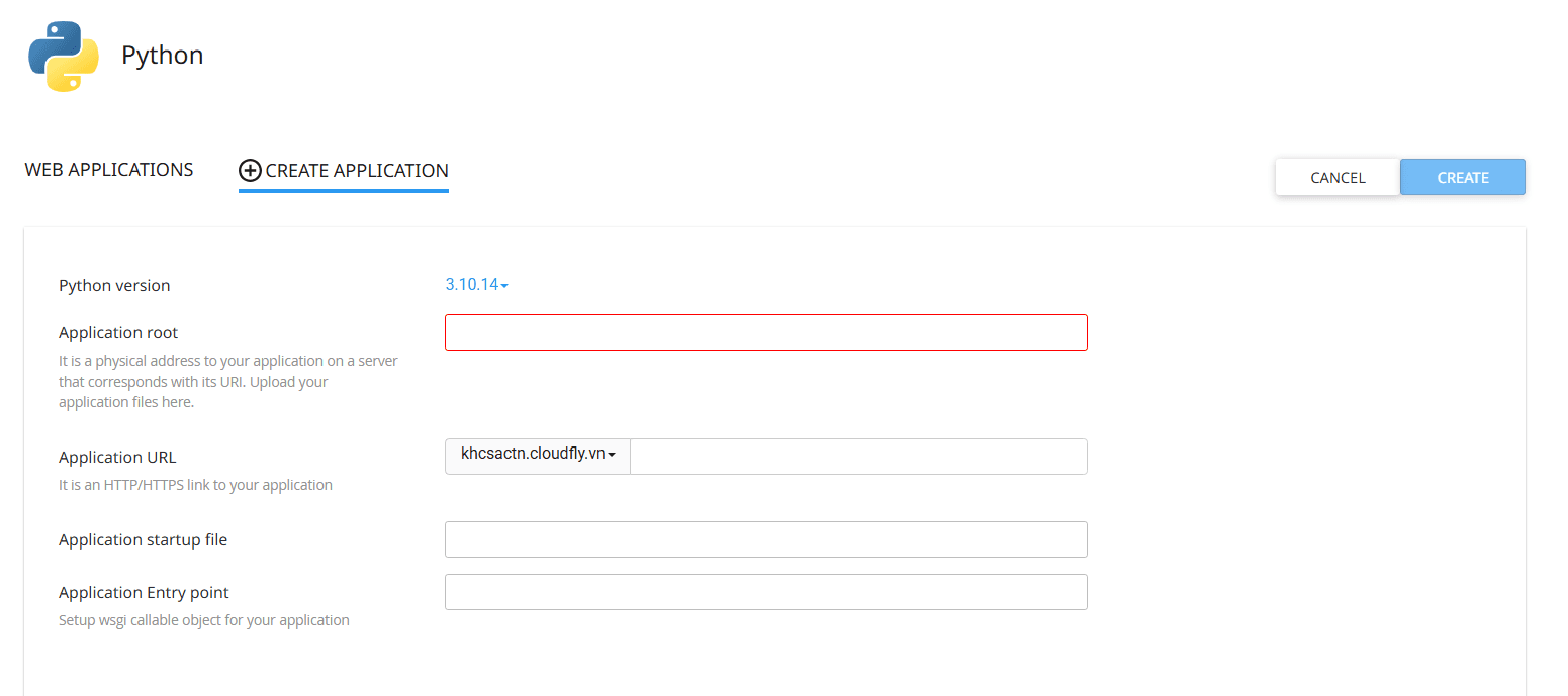 hướng dẫn cài đặt python app trên cpanel hosting chi tiết 3