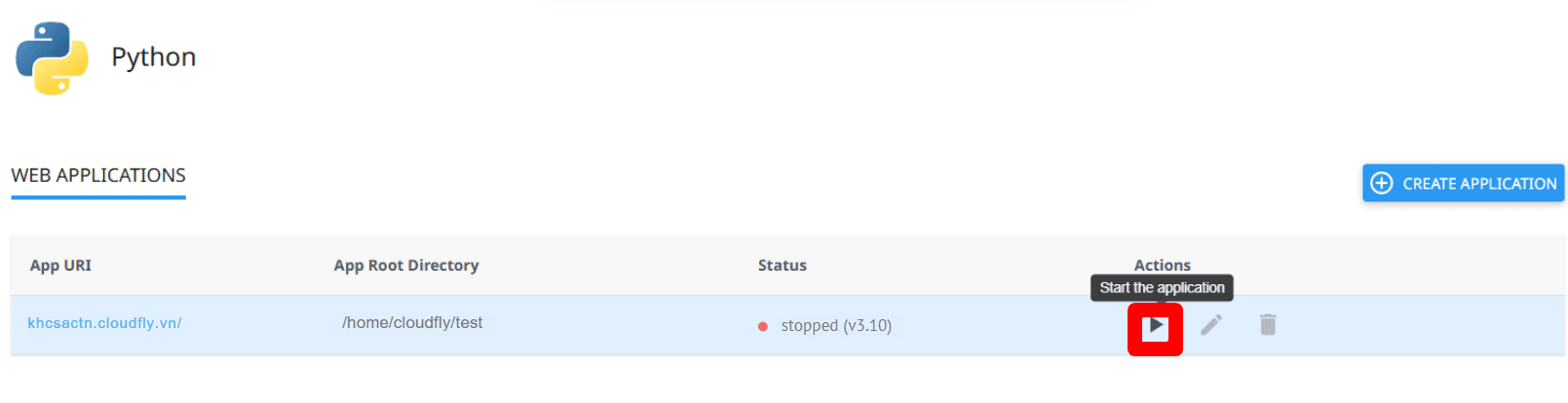 hướng dẫn cài đặt python app trên cpanel hosting chi tiết 5