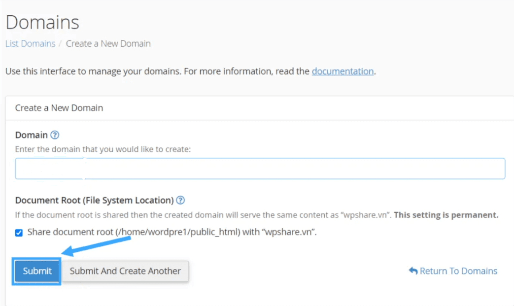 hướng dẫn cấu hình alias domain trên cpanel 4