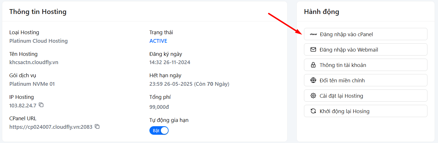hướng dẫn đưa giao diện wordpress lên website bằng cpanel 1