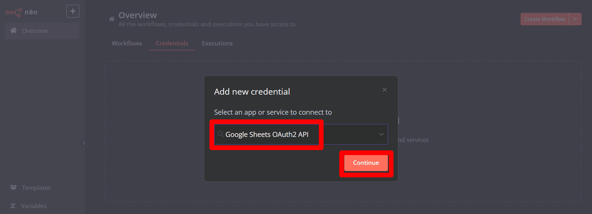 hướng dẫn kết nối google sheets với n8n 17
